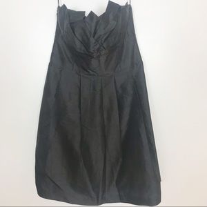 Sz 8 Trina Turk strapless raw silk cocktail dress